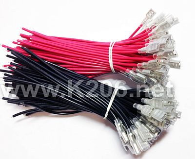 CABLE-6,3/BLACK 0,75mm2/140mm