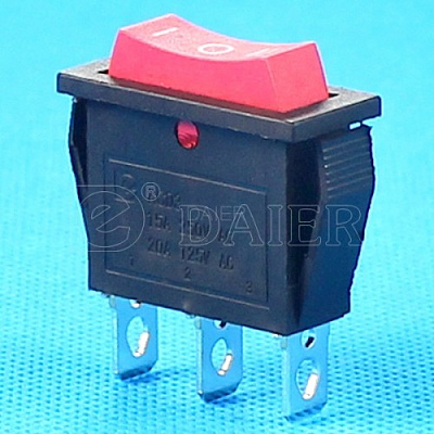 Перемикач KCD3-103 RED 15A-20A, 3 pin