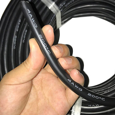 Провід силіконовий SIL-21.2-BLACK (4AWG)