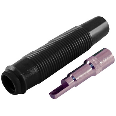 Гнездо "банан" 4mm на провод BLACK (AMASS)