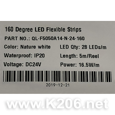 LED лента QL-F5050A14-N-24-160