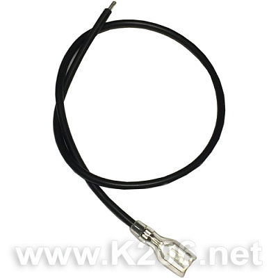CABLE-6,3/BLACK 0,75mm2/140mm