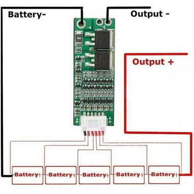 Плата защиты SXT-6022-5S (BMS-5S-15A)