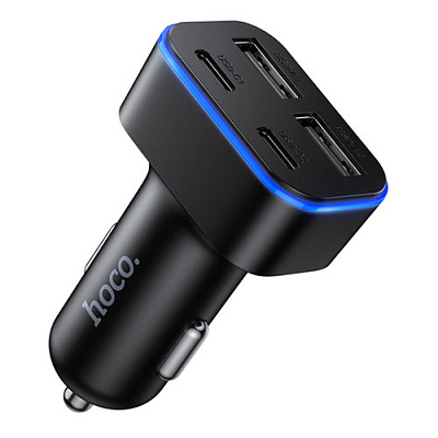 АЗУ 12-24V Hoco Z63 4xUSB Black