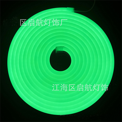 Гнучкий неон 12V 6*12мм зелений
