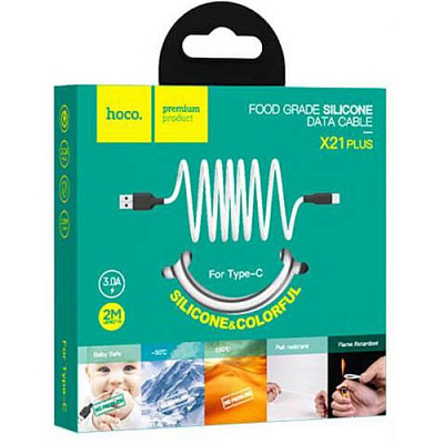 USB кабель HOCO-X21 Plus Type-C 2m /Silicone/