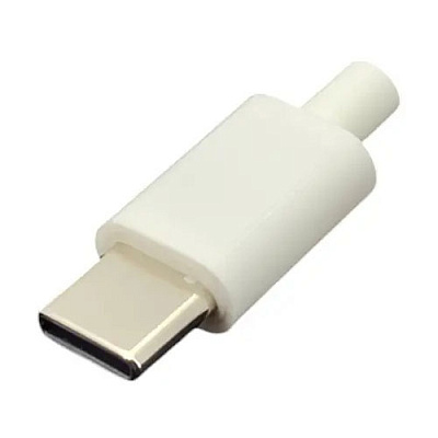 Вилка USB Type-C 4pin біла
