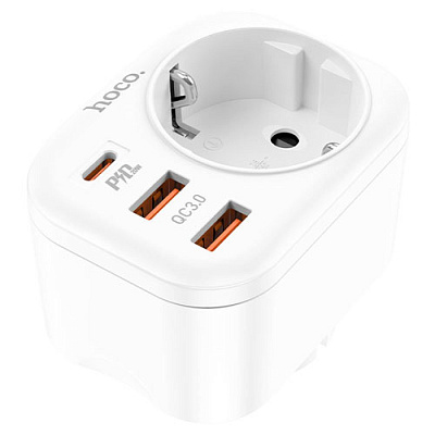 Зарядное устройство 4000W розетка 3*USB HOCO NS3