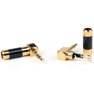 Штекер угловой SC-421-BLK стерео 3.5mm