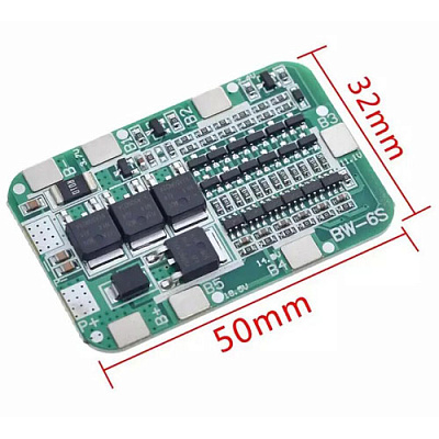 Плата защиты BW-6S (BMS-6S-15A)