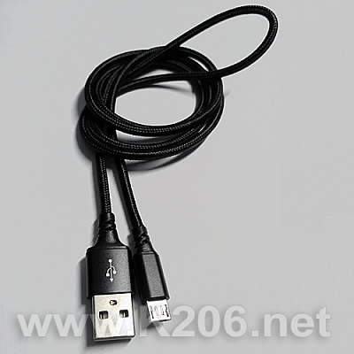 USB кабель Micro-1.5m-Black /Нейлон/