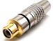 Гнездо RCA silver-gold Ø6.5мм Black