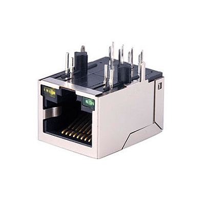 Розетка RJ45 8P8C + Y/G LED 12 pin