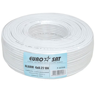 Кабель 4x0,22mm Cu без экрана EUROSAT