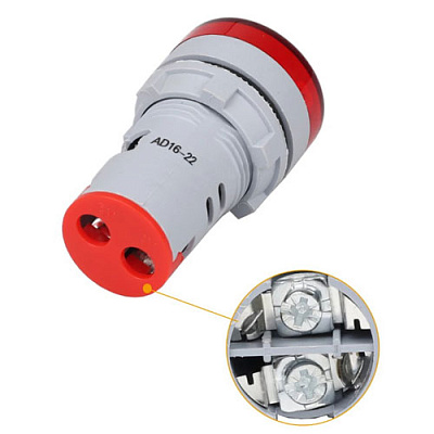 Вольтметр щитовий AD16-22VM-R 20-500VAC RED