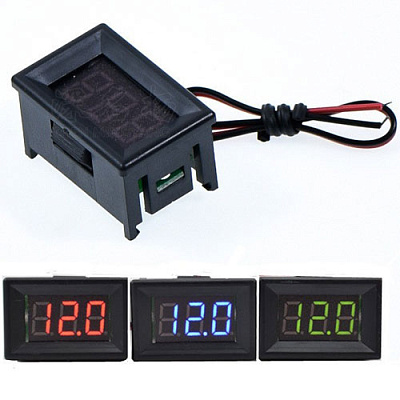 Вольтметр 4.5-30V-PANEL-RED