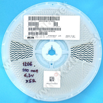 Конденсатор 1206-100uF/6.3V-X5R ±20%
