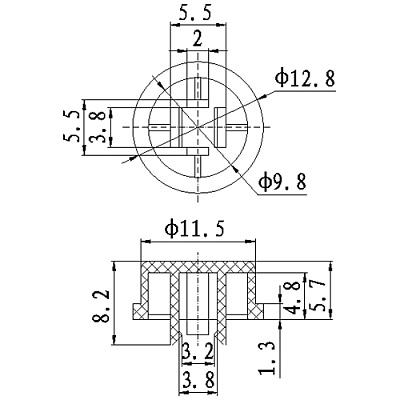 Тягач для кнопки D=12MM/W