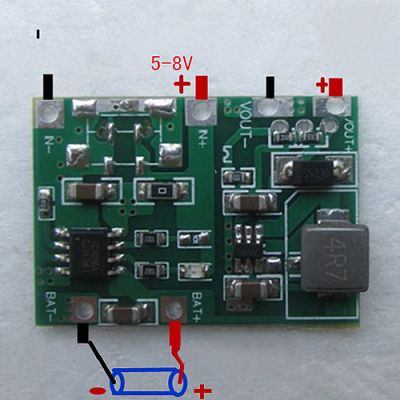 J5019 підвищує DC-DC + зарядка Li-ION 3.7V