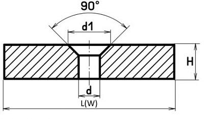Неодимовий магніт L20*W20*H5-M5 N42 Кріпильний квадрат