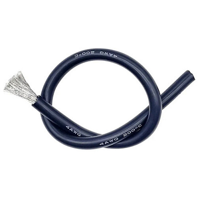 Провід силіконовий SIL-21.2-BLACK (4AWG)