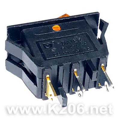 Переключатель KCD3-101V YELLOW 15A-20A