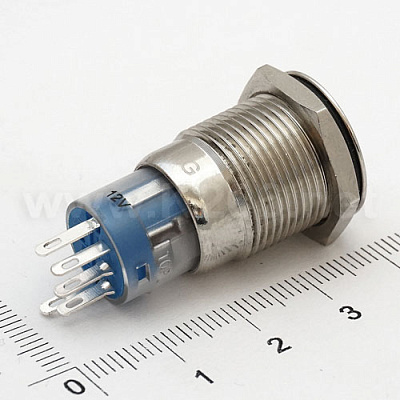 Кнопка антивандальна HQ16N/F11Z-12V-EDY-G