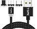 USB кабель магнітний TOPK-IPHONE/BLACK