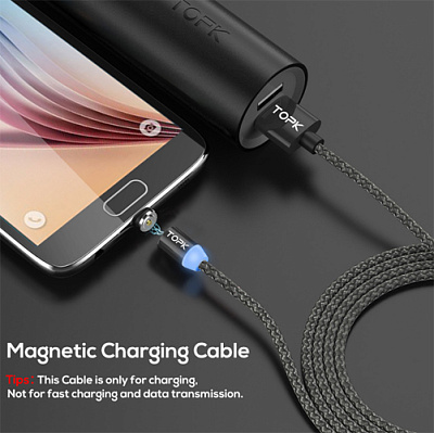 USB кабель магнитный TOPK-IPHONE / BLACK