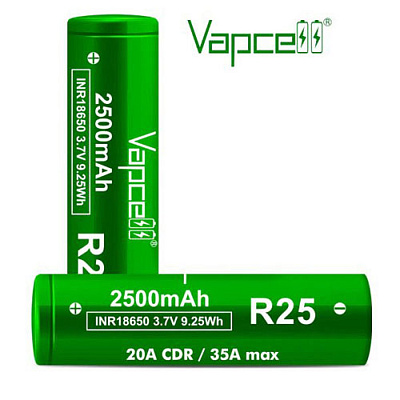 Акумулятор Vapcell INR18650 R25 2500mAh
