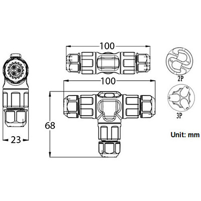 LLT-L20-20003 (T-коннектор 3 pin)