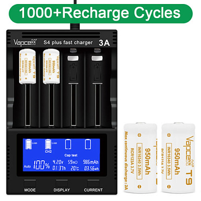 Аккумулятор Vapcell T9 16340/CR123 950mAh