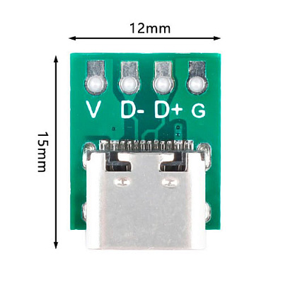 Плата USB Type-C female USB2.0