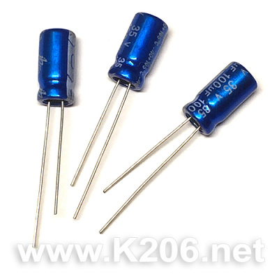 Конденсатор JRB-100/35V 105 ° C