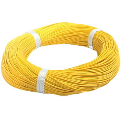 Провод силиконовый SIL-0.08-YELLOW (28AWG)