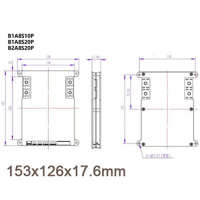 BMS JK-B2A8S20P, 3S-8S, 200A, balancer 2A