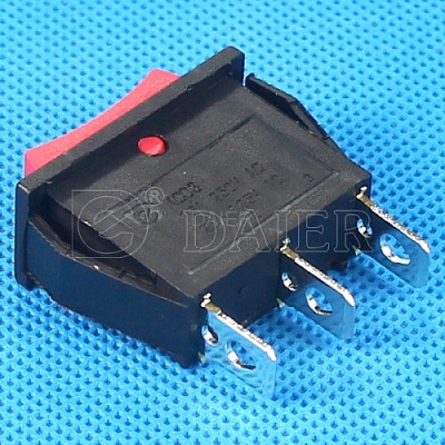 Перемикач KCD3-103 RED 15A-20A, 3 pin