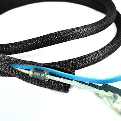 Оплетка кабельная SCK-010 11мм 1метр / Черная