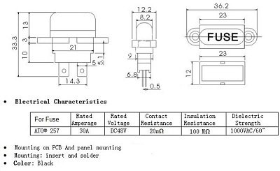 Держатель авто предохранителя FH-501