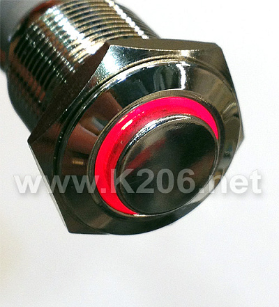 Кнопка антивандальна HQ16N/H11-12V-R