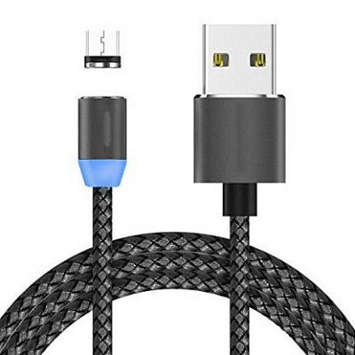 USB кабель магнитный TOPK-MICRO / GREY