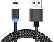 USB кабель магнітний TOPK-MICRO/GREY