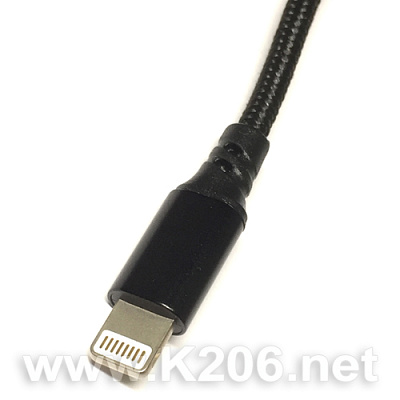 USB кабель iPhone-1m-BLACK /Нейлон/