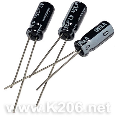 Конденсатор VY-47/35V 105°C