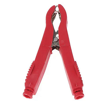 Затискач "крокодил" 35A L=75mm Red