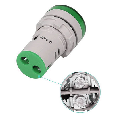 Вольтметр щитовой AD16-22VM-G 20-500VAC GREEN