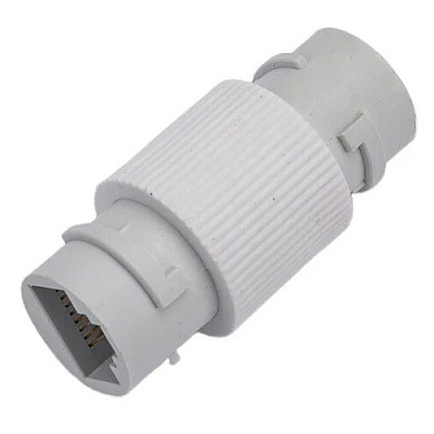 Соединитель RJ-45 8P8C проходной белый IP67