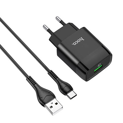 Зарядное устройство 1*USB HOCO C72Q BLACK