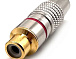 Гнездо RCA silver-gold Ø6.5мм Red