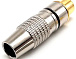 Гніздо RCA silver-gold Ø6.5мм Black
